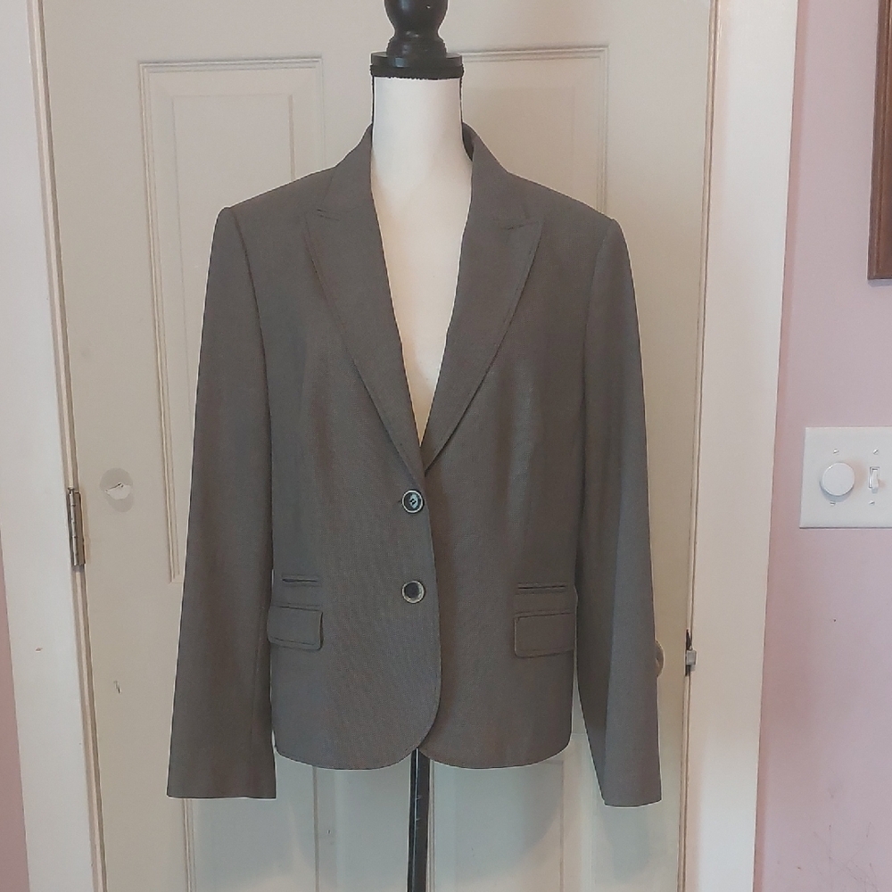 Esprit Gray 2-Button Notched Lapel Fully Lined Career Blazer Jacket Size 14
